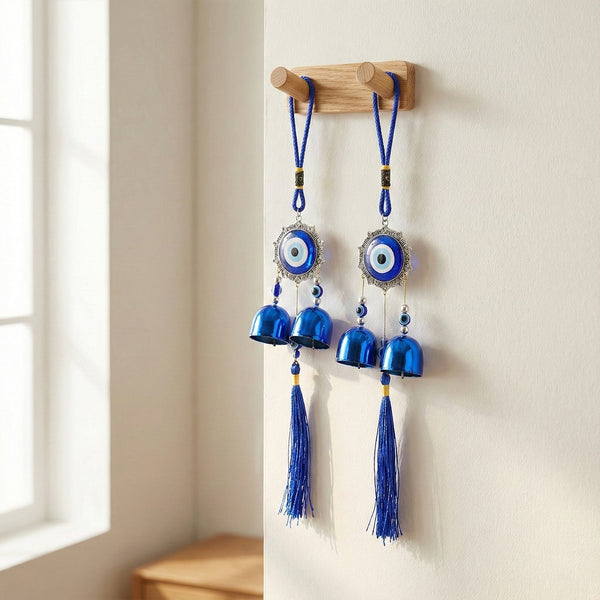 Decorative Evil Eye Hanging Wind Chime Set (2 Pc Set) - justgrabit.in | Just Grab It