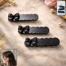 Elegant Black Bow Decorative Hair Clips (3 Pc) - justgrabit.in | Just Grab It