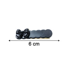 Elegant Black Bow Decorative Hair Clips (3 Pc)