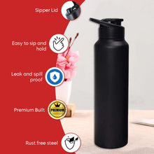 Stainless Steel 1000ml Flip - Top Reusable Sports Water Bottle – 1 Pc - justgrabit.in | Just Grab It