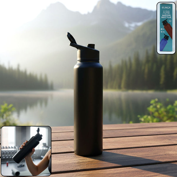 Stainless Steel 1000ml Flip - Top Reusable Sports Water Bottle – 1 Pc - justgrabit.in | Just Grab It