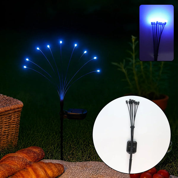 Solar LED Fiber Optic Garden Light - (1 Pc / Mix LED LIght) - justgrabit.in | Just Grab It