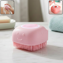 Silicone Massage Bath Body Brush with Built - In Soap Dispenser (1 Pc) - justgrabit.in | Just Grab It