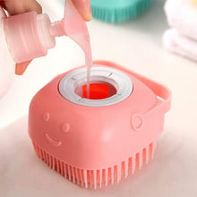Silicone Massage Bath Body Brush with Built - In Soap Dispenser (1 Pc) - justgrabit.in | Just Grab It