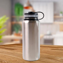 Silver Stainless Steel Double Wall Vacuum - Insulated Drink Water Bottle (1000 ML) - justgrabit.in | Just Grab It