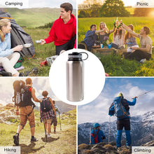 Silver Stainless Steel Double Wall Vacuum - Insulated Drink Water Bottle (1000 ML) - justgrabit.in | Just Grab It
