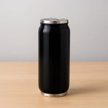 Stainless Steel Can - Shaped Vacuum Flask with Built - In Straw 500ml Approx, Tumbler (1 Pc) - Justgrabit Inc.