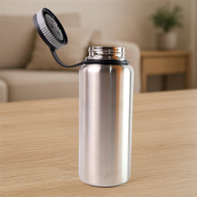Silver Stainless Steel Double Wall Vacuum - Insulated Drink Water Bottle (1000 ML) - justgrabit.in | Just Grab It
