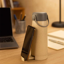 Creative Wheat Glass Water Bottle with Phone Holder (380ml, 80 Pc MOQ) - justgrabit.in | Just Grab It