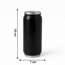 Stainless Steel Can - Shaped Vacuum Flask with Built - In Straw 500ml Approx, Tumbler (1 Pc) - Justgrabit Inc.