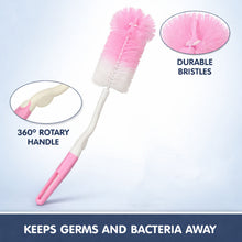 Bottle & Nipple Cleaning Brush with 360° Rotary Handle (1 Pc) - justgrabit.in | Just Grab It