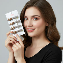Elegant Bow Design Decorative Hair Clips Set (4 Pc) - justgrabit.in | Just Grab It