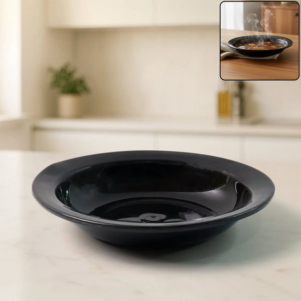 Premium Deep Black Curry Soup Serving Bowl (1 Pc) - justgrabit.in | Just Grab It