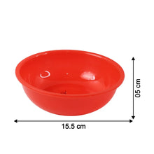 Plastic 6 Inch Red Round Deep Serving Bowl (1 Pc) - justgrabit.in | Just Grab It