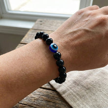 Elegant Dual - Tone Crystal Beaded Stretch Bracelet (1 Pc) - justgrabit.in | Just Grab It