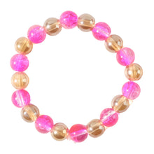 Elegant Dual - Tone Crystal Beaded Stretch Bracelet (1 Pc) - justgrabit.in | Just Grab It
