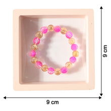 Elegant Dual - Tone Crystal Beaded Stretch Bracelet (1 Pc) - justgrabit.in | Just Grab It