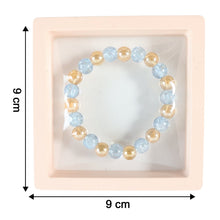 Elegant Dual - Tone Crystal Beaded Stretch Bracelet (1 Pc) - justgrabit.in | Just Grab It