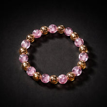 Elegant Pink Crystal Beaded Stretch Bracelet (1 Pc) - justgrabit.in | Just Grab It
