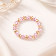Elegant Pink Crystal Beaded Stretch Bracelet (1 Pc) - justgrabit.in | Just Grab It