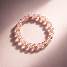 Elegant Pink Crystal Beaded Stretch Bracelet (1 Pc) - justgrabit.in | Just Grab It