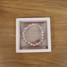 Elegant Pink Crystal Beaded Stretch Bracelet (1 Pc) - justgrabit.in | Just Grab It