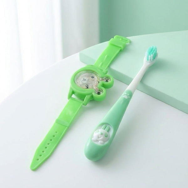Kids Toothbrush and Cartoon Watch Toy Set - justgrabit.in | Just Grab It