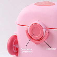 Bus Shaped Kids Water Bottle with Strap – 500ml Cute Cartoon Design With Sticker - justgrabit.in | Just Grab It