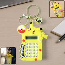 Cute Yellow Cartoon Character Calculator Keychain with Mini Digital Display (1 Pc) - justgrabit.in | Just Grab It