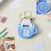 Cute Cartoon Bunny Calculator Keychain with Mini Digital Display (1 Pc) - justgrabit.in | Just Grab It