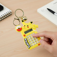 Cute Yellow Cartoon Character Calculator Keychain with Mini Digital Display (1 Pc) - justgrabit.in | Just Grab It