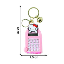 Cute Cartoon Cat Calculator Keychain with Mini Digital Display (1 Pc) - justgrabit.in | Just Grab It