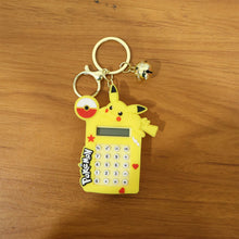 Cute Yellow Cartoon Character Calculator Keychain with Mini Digital Display (1 Pc) - justgrabit.in | Just Grab It
