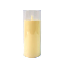 LED Flameless Candle Light with Flickering Flame Effect in Glass Cover (1 Pc) - justgrabit.in | Just Grab It