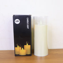 LED Flameless Candle Light with Flickering Flame Effect in Glass Cover (1 Pc) - justgrabit.in | Just Grab It