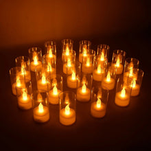 Flameless Candles with Transparent plastic Covers Set of 24 Pcs LED - Justgrabit Inc.