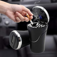 Premium Quality LED Illuminated Car Ashtray with Lid and Detachable Holder (1 Pc) - justgrabit.in | Just Grab It