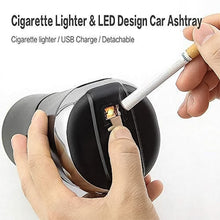 Premium Quality LED Illuminated Car Ashtray with Lid and Detachable Holder (1 Pc) - justgrabit.in | Just Grab It