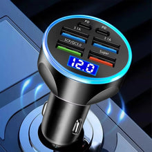 Multi - Port Fast Car Charger for 12V/24V Vehicles – 4 - USB Smart Adapter - justgrabit.in | Just Grab It