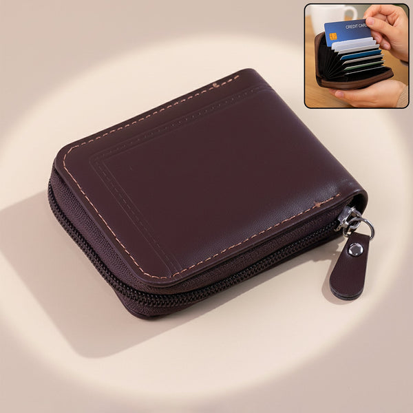 Premium Zip - Around Card Holder Wallet (1 Pc) - justgrabit.in | Just Grab It