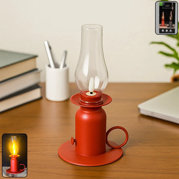 Vintage Style Plastic Candle Light LED Lamp (1 Pc) - justgrabit.in | Just Grab It