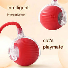 Rechargeable Interactive Cat Toy Ball with Detachable Braided Tail and LED Light (1 Pc) - justgrabit.in | Just Grab It