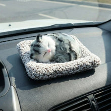 Soft Plush Cute Closed - Eye Cat Car Dashboard Showpiece Toy (1 Pc) - justgrabit.in | Just Grab It
