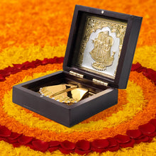 Golden Charan Paduka in Wooden Box – Spiritual Gift & Pooja Accessory - Justgrabit Inc.