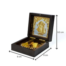 Golden Charan Paduka in Wooden Box – Spiritual Gift & Pooja Accessory - Justgrabit Inc.