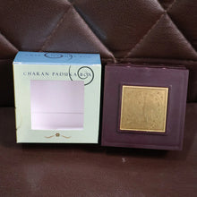 Golden Charan Paduka in Wooden Box – Spiritual Gift & Pooja Accessory - Justgrabit Inc.