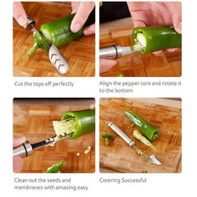 Stainless Steel Fruit & Vegetable Corer and Slicer Tool (1 Pc) - justgrabit.in | Just Grab It