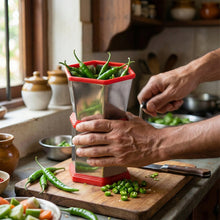 Manual Hexa - Style Hand - Operated Chilli Cutter (1 Pc) - justgrabit.in | Just Grab It