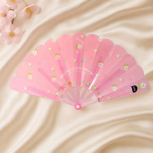 Foldable Hand Fan with Floral Print - (1 Pc) - justgrabit.in | Just Grab It