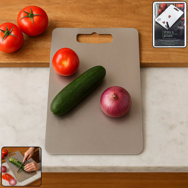 Apex Stainless Steel Multipurpose Small Chopping Cutting Board (210x320mm / 1 Pc) - justgrabit.in | Just Grab It